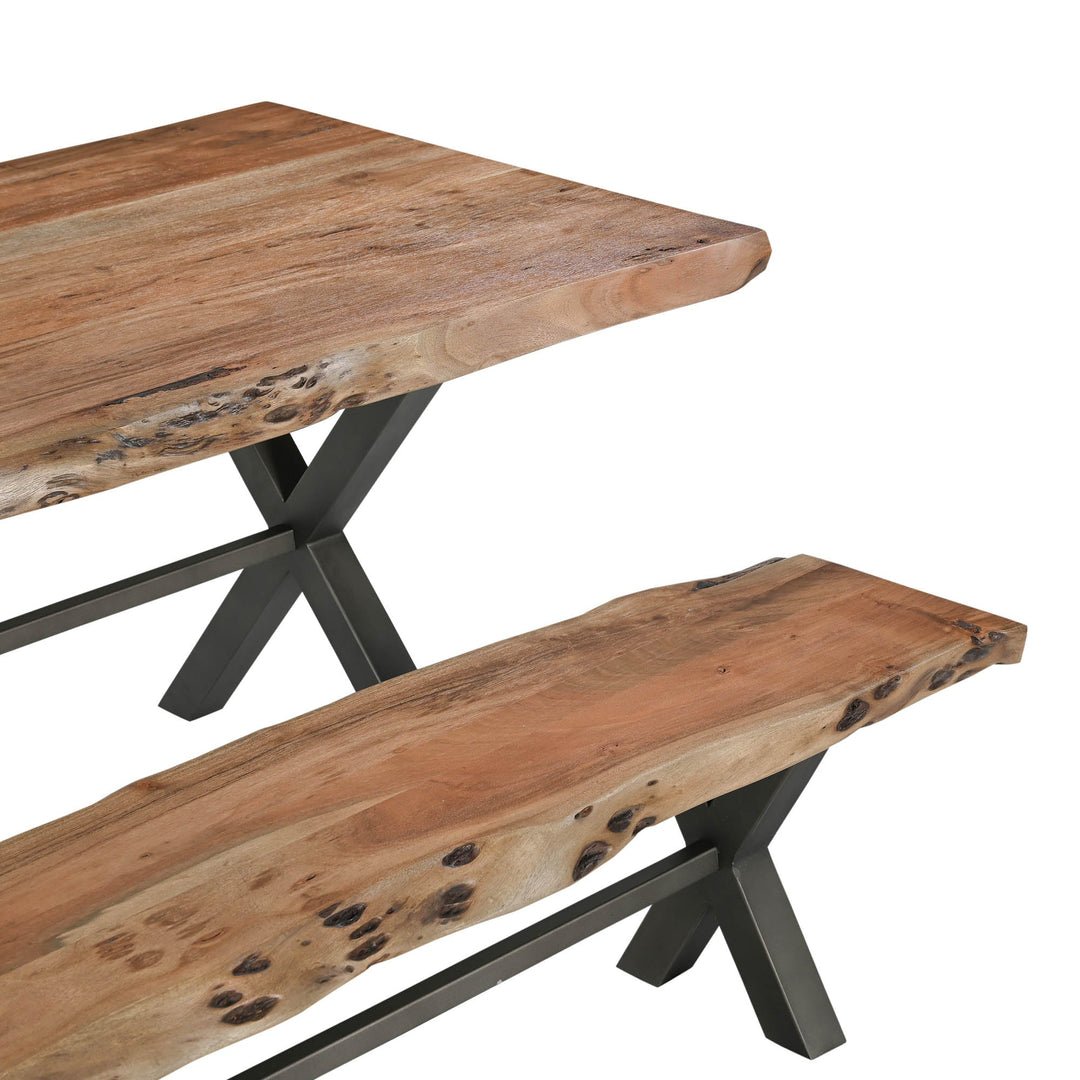 live edge outdoor dining table