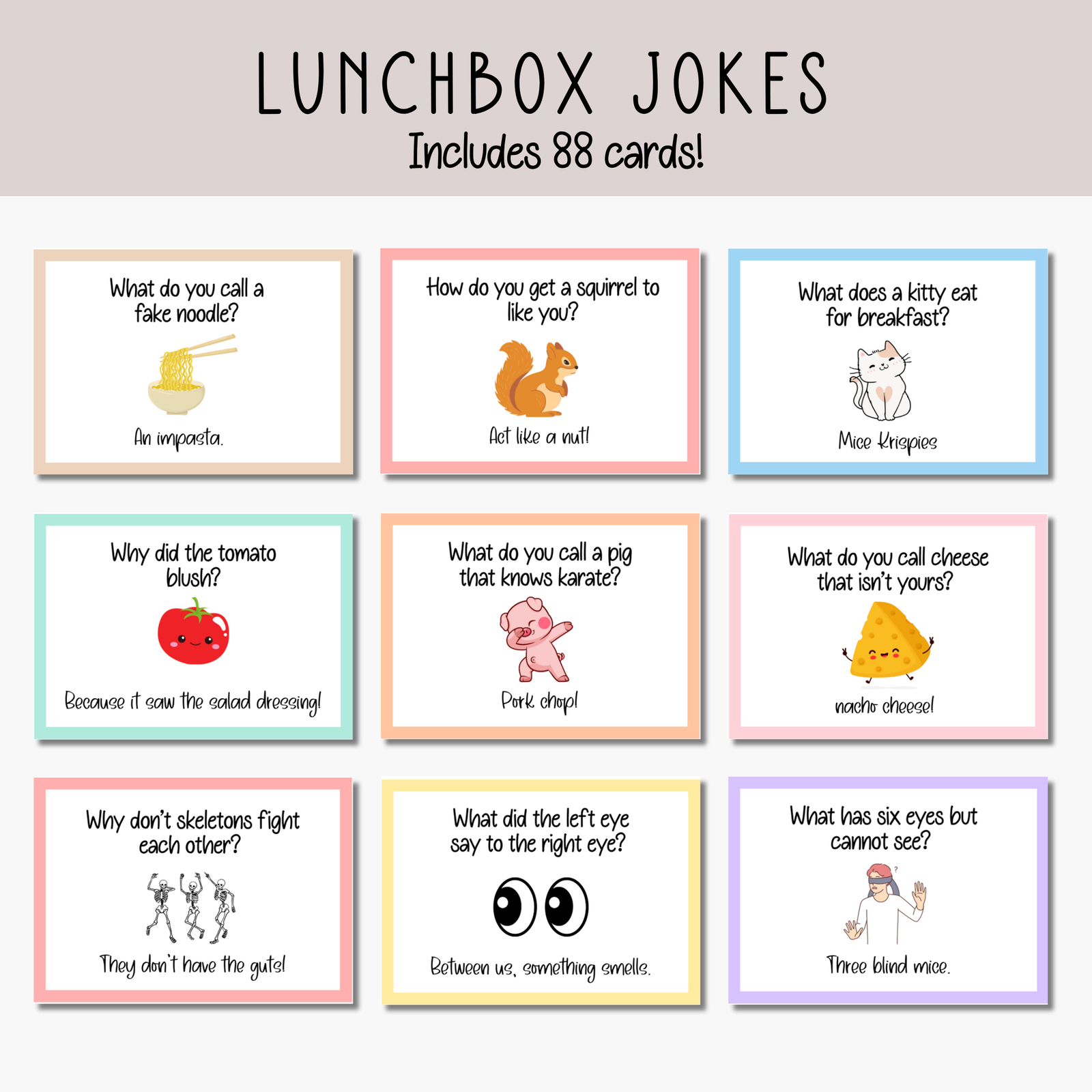 lunch box jokes for kids