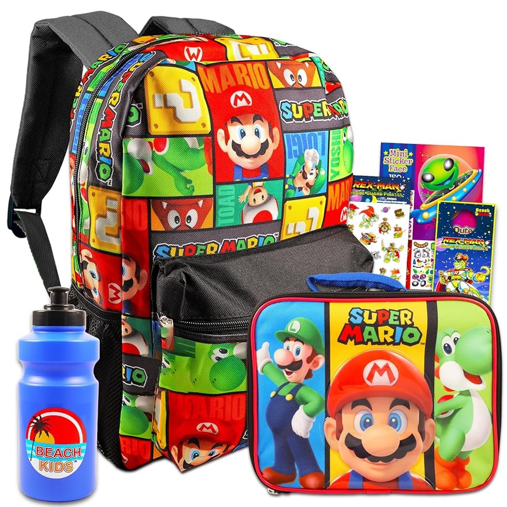 mario backpack and lunch
