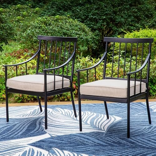 Metal Outdoor Dining Chairs With Cushions: Stylish Comfort for Patio Seating 7 metal outdoor dining chairs with cushions 1