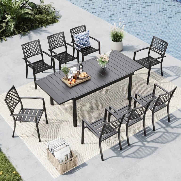 Metal Outdoor Dining Sets for 8: Stylish Comfort for Your Patio 3 metal outdoor dining sets for 8 1