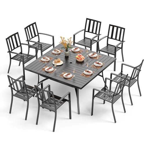 Metal Outdoor Dining Table for 8: Durable, Stylish Sets for Spacious Gatherings 15 metal outdoor dining table for 8