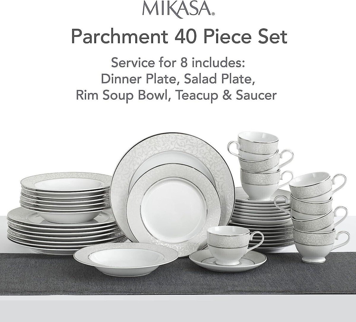 mikasa 40 piece dinnerware set