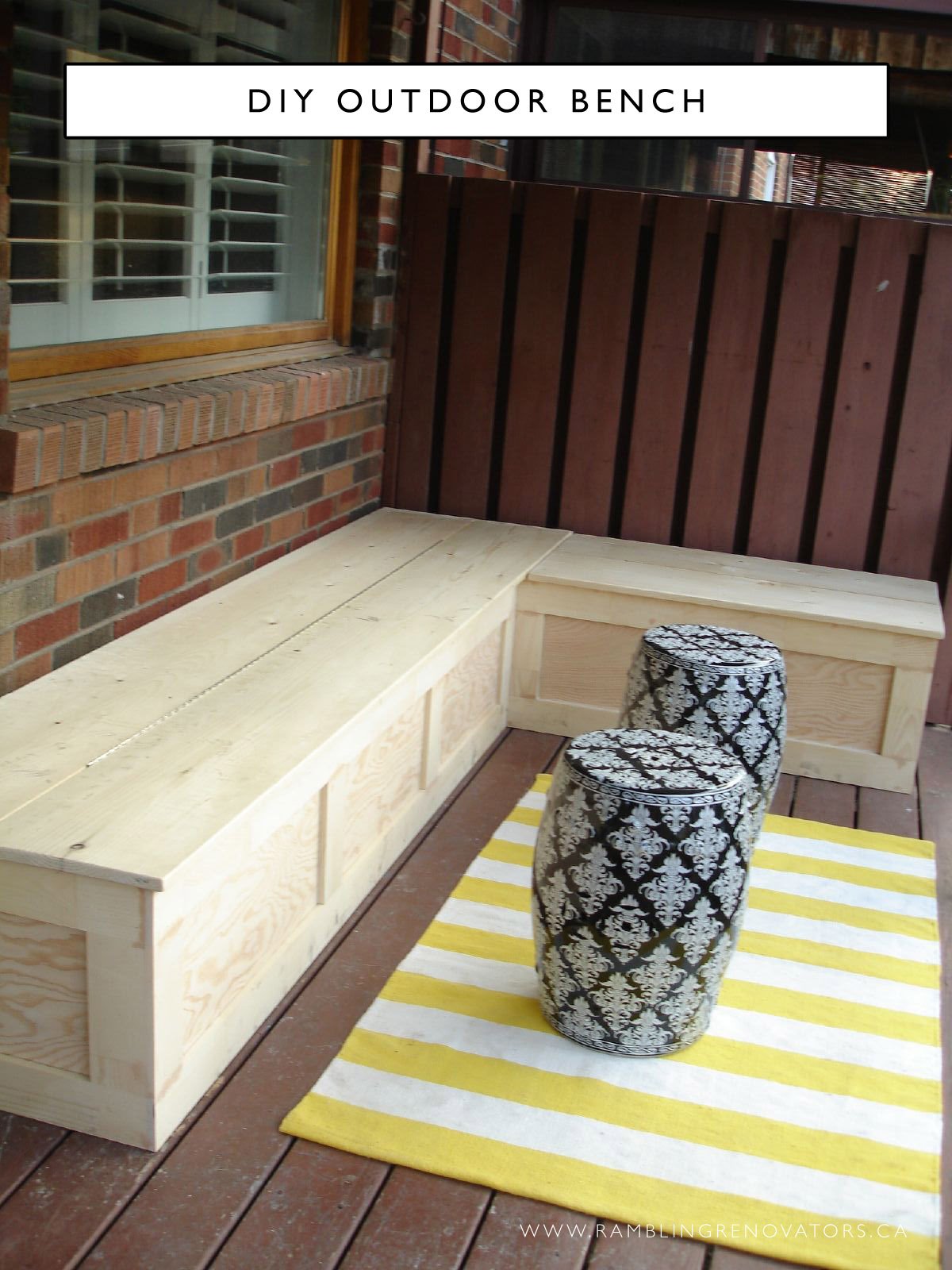 outdoor corner dining bench