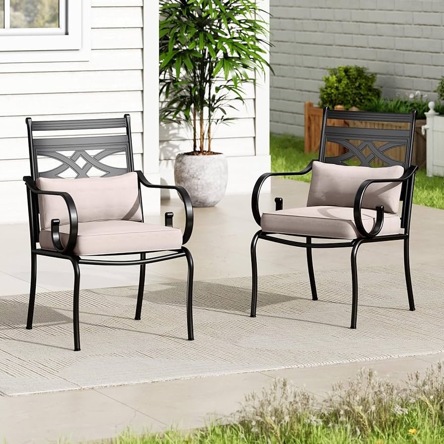 outdoor dining chairs metal