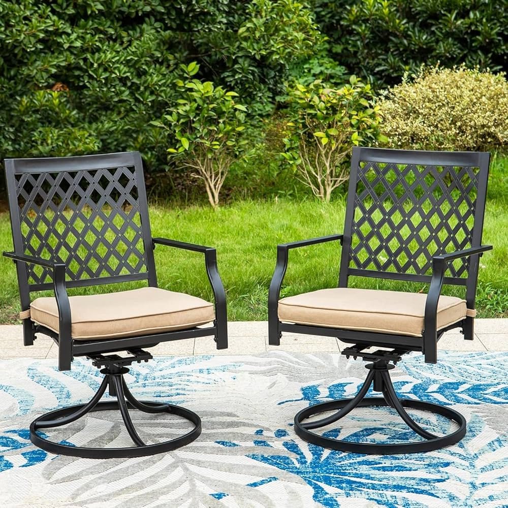 outdoor dining chairs swivel