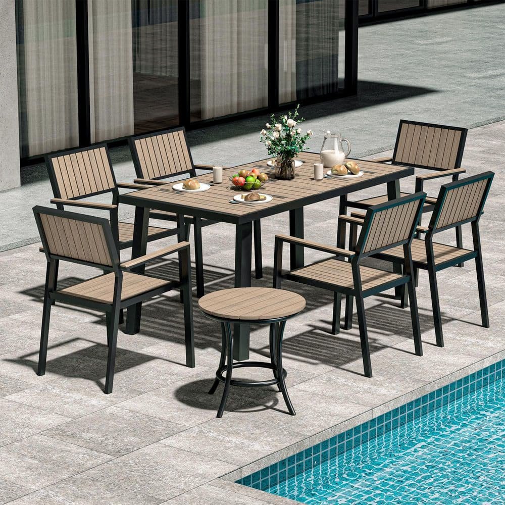 outdoor dining set black