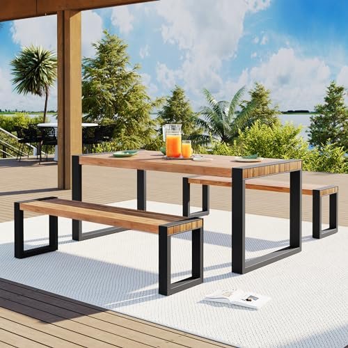 Outdoor Dining Table And Bench Sets for Stylish Backyard Gatherings 13 outdoor dining table and bench
