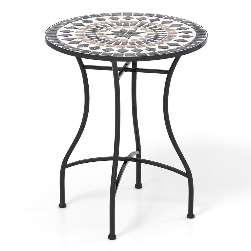 outdoor dining table mosaic