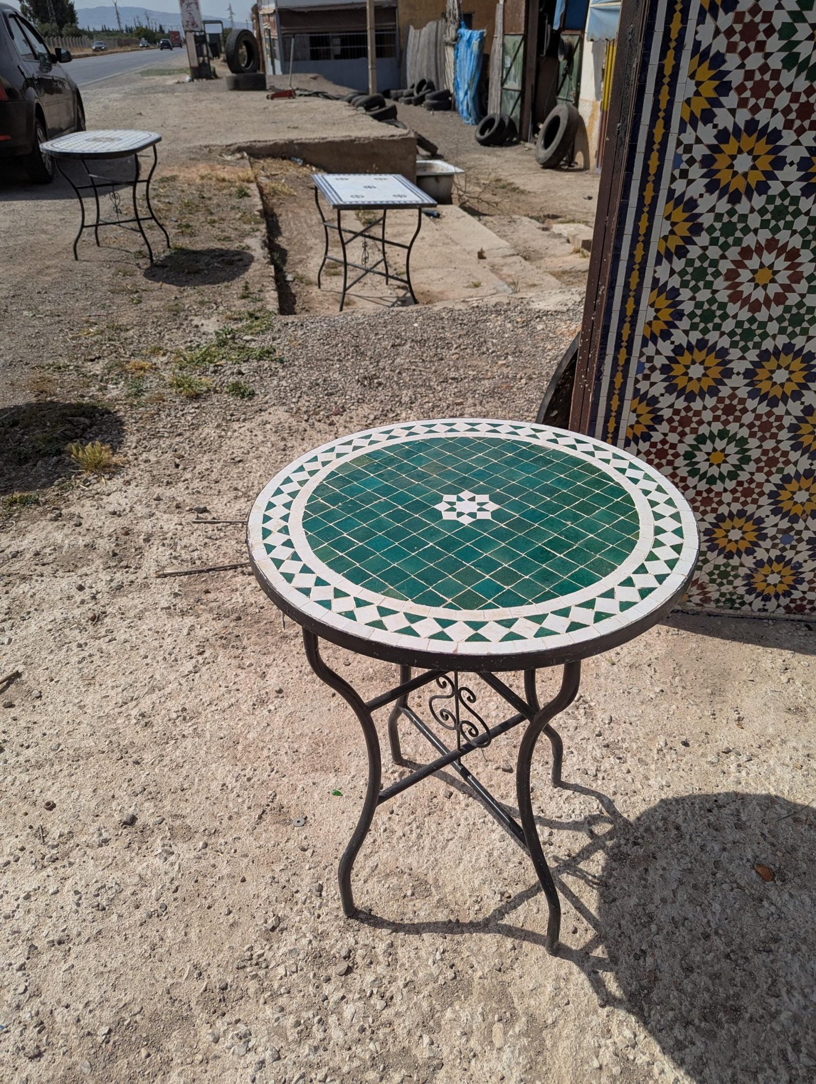 outdoor mosaic dining table scaled