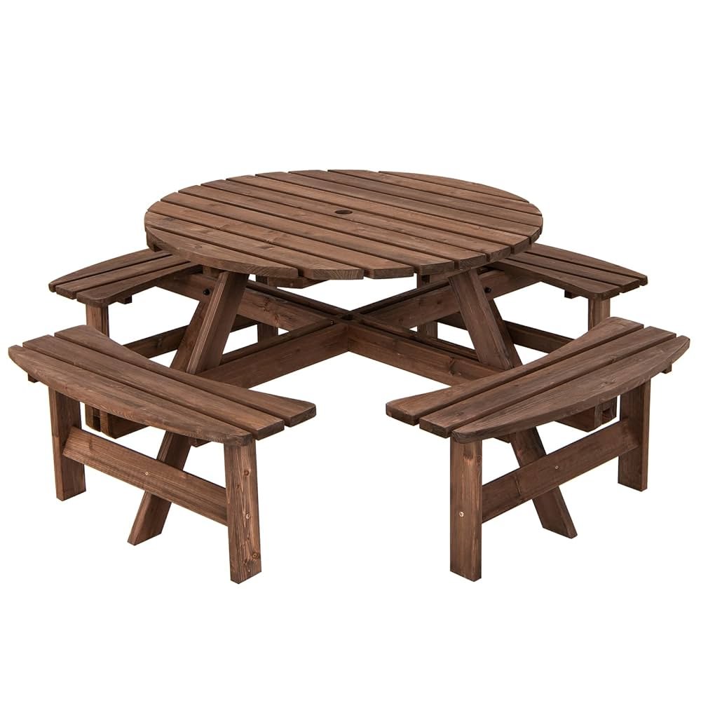 outdoor picnic style dining table