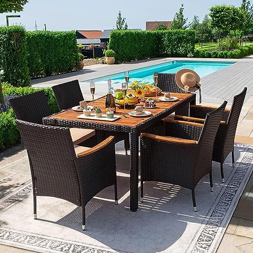 Outdoor Rattan Dining Sets for 6: Stylish Comfort for Your Patio 17 outdoor rattan dining sets for 6