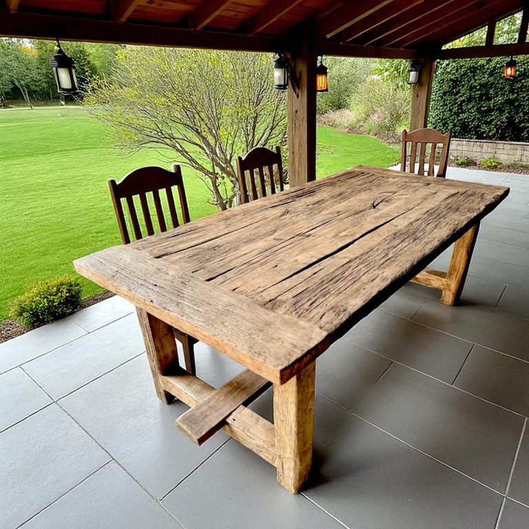 Outdoor Rustic Dining Table: Timeless Charm for Your Backyard 9 outdoor rustic dining table