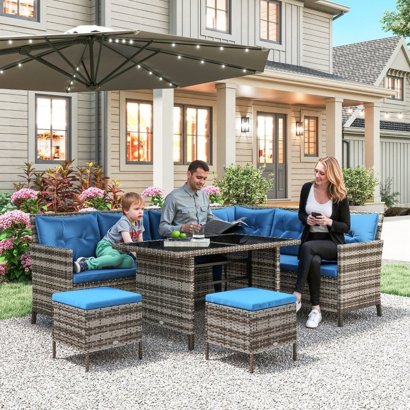outdoor sectional dining table