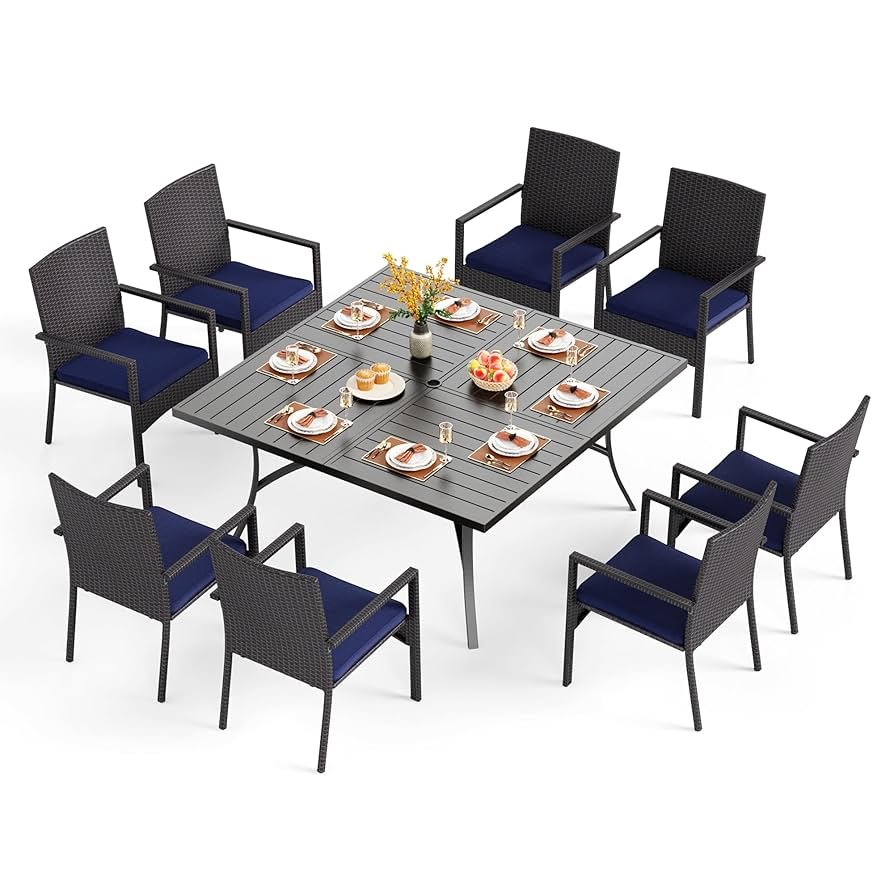 outdoor square dining table for 8