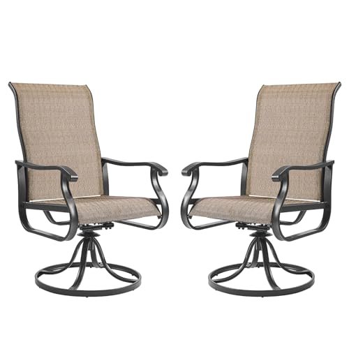 Outdoor Swivel Rocker Dining Chair: Comfort and Style for Your Patio 1 Outdoor swivel rocker dining chair with comfortable cushion on a patio