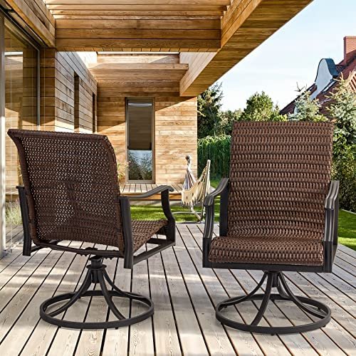 Outdoor Wicker Swivel Dining Chairs for Ultimate Patio Comfort and Style 15 outdoor wicker swivel dining chairs