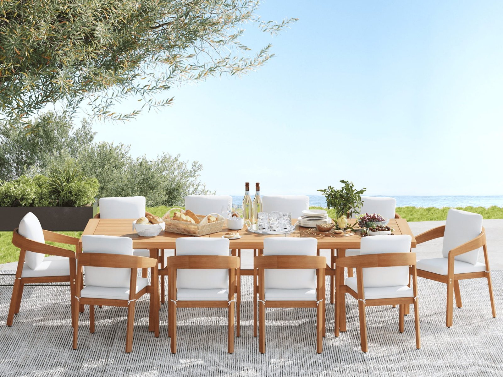 outdoor wood dining table for 10 1