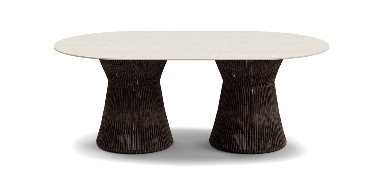 oval outdoor dining table for 6