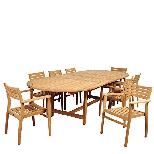 Oval Teak Outdoor Dining Table: Stylish, Durable Patio Dining Solutions 9 oval teak outdoor dining table