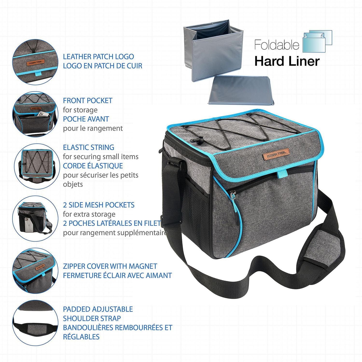ozark trail lunch box with hard liner