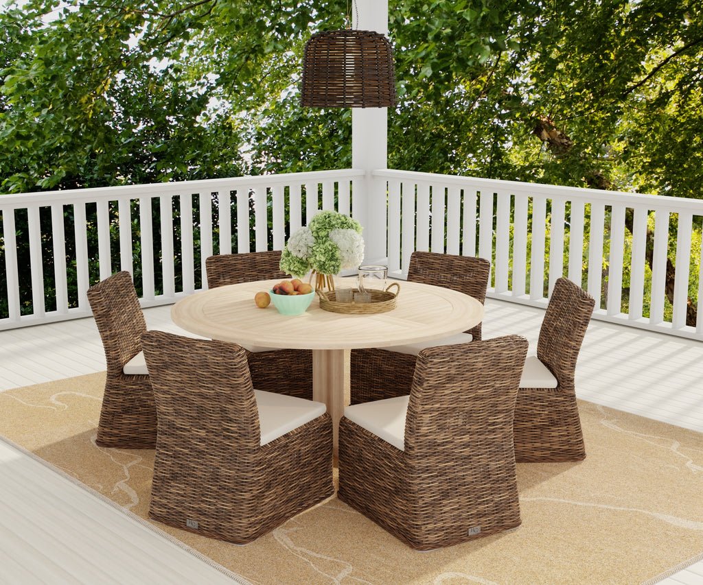 pedestal outdoor dining table