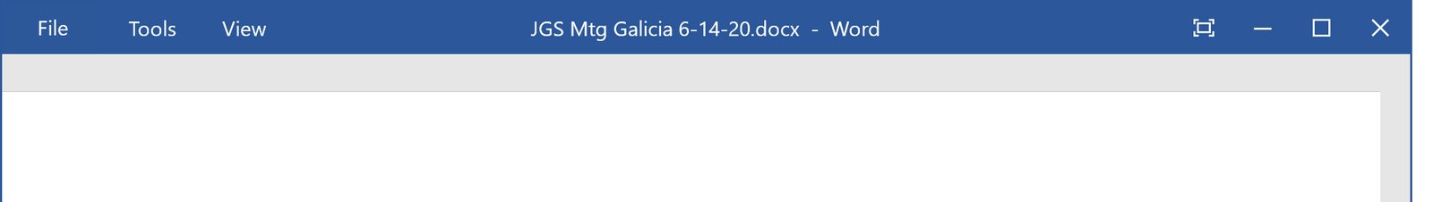 restore tool bar in word