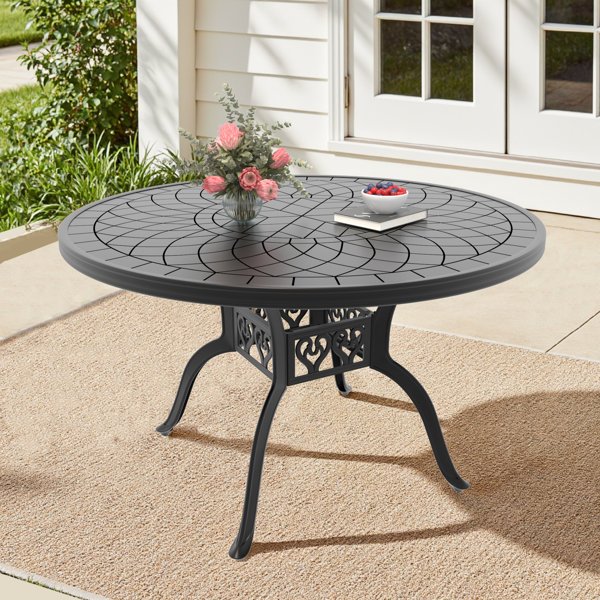 Round Black Outdoor Dining Table: Stylish, Durable & Elegant Choices 7 round black outdoor dining table