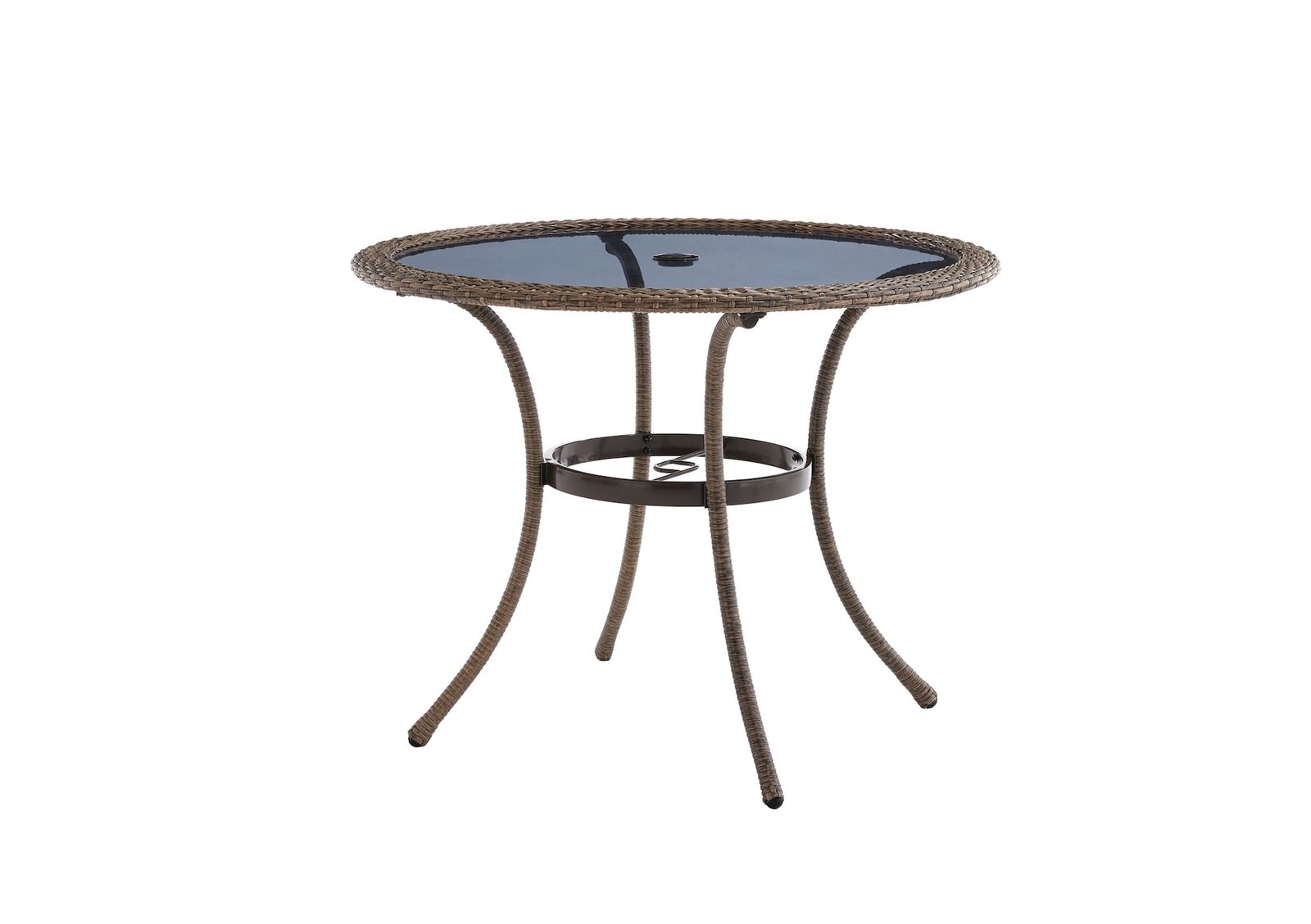 round glass outdoor dining table