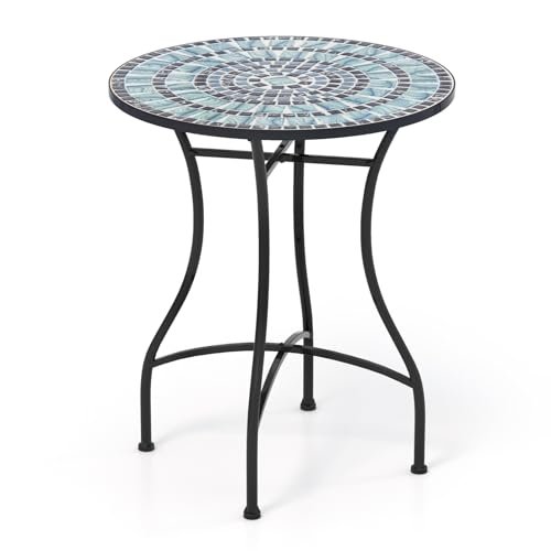 Round Mosaic Outdoor Dining Table: Stylish Patio Elegance for Every Garden 15 round mosaic outdoor dining table