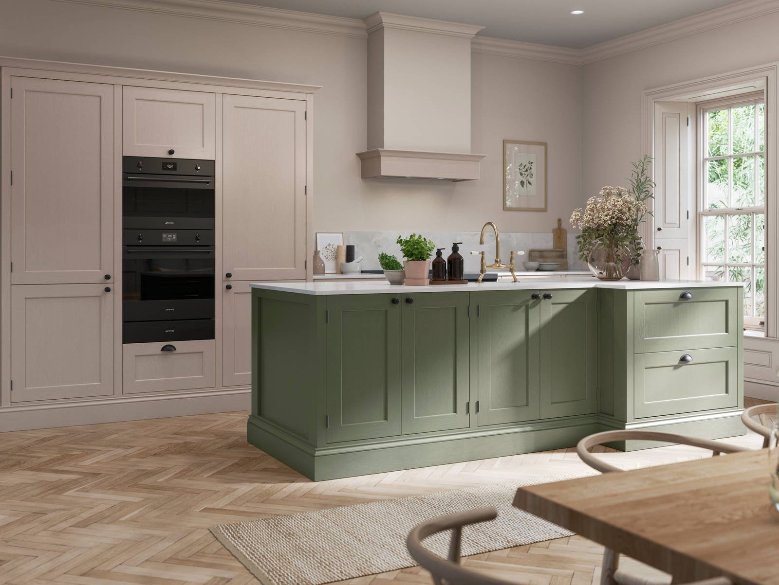 sage green kitchen cabinets what colour walls