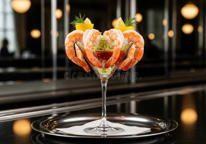 shrimp cocktail in a martini glass
