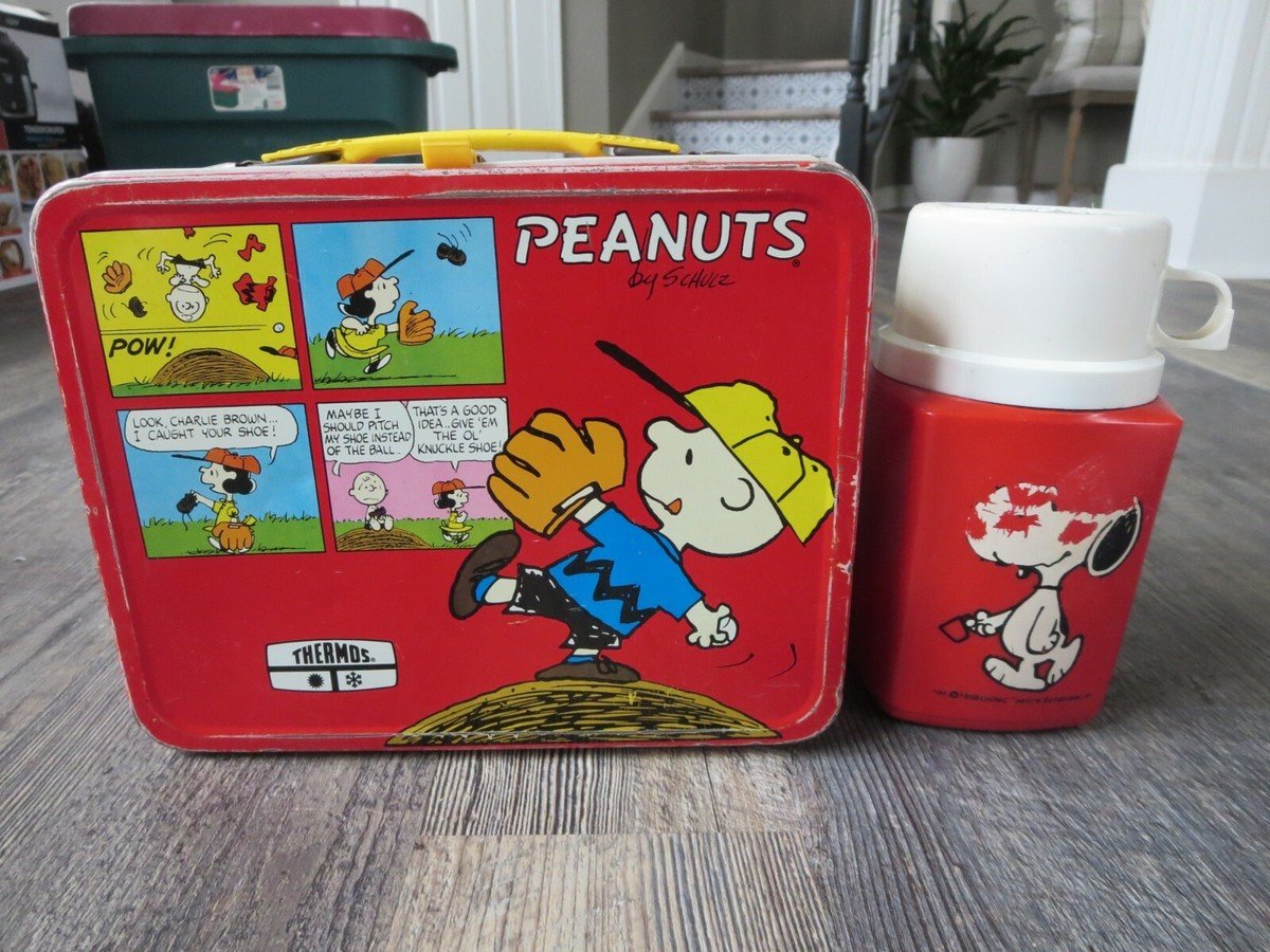 snoopy lunch box with thermos