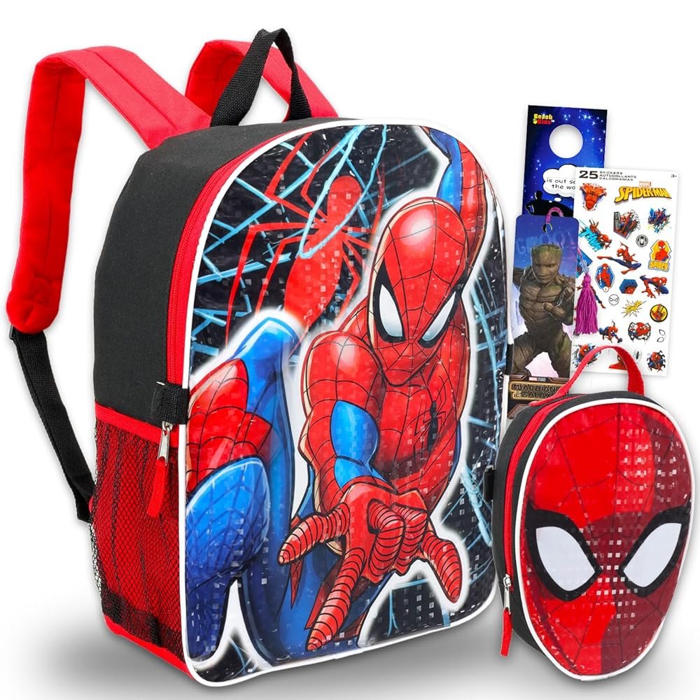 spiderman bookbag and lunch