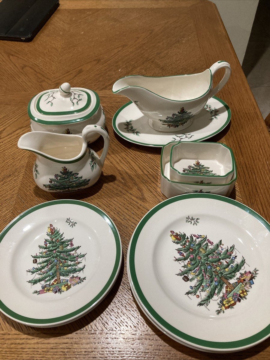 spode christmas tree 12 pc dinnerware set