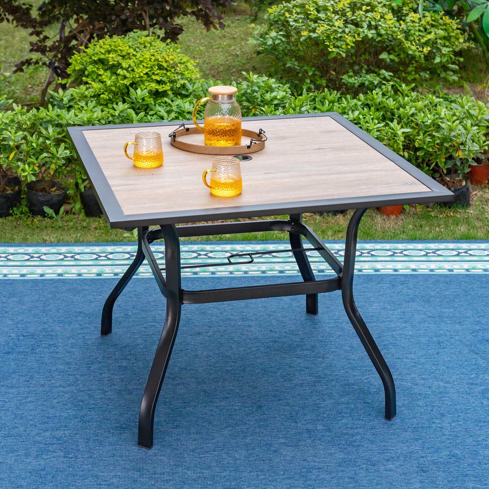 square outdoor dining table