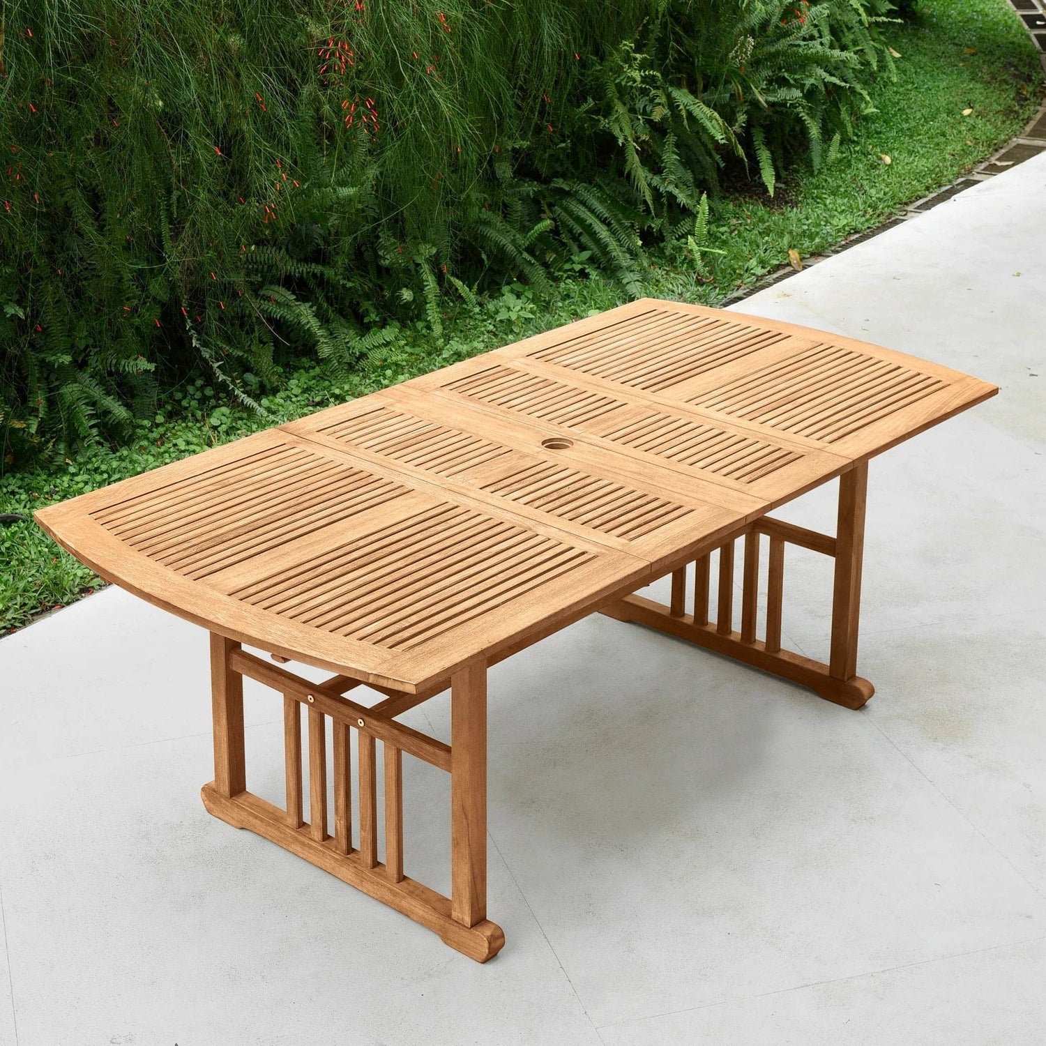 square teak outdoor dining table 1
