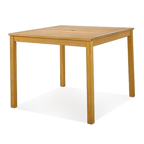 Square Wood Outdoor Dining Table: Stylish & Durable Patio Dining Solution 7 square wood outdoor dining table
