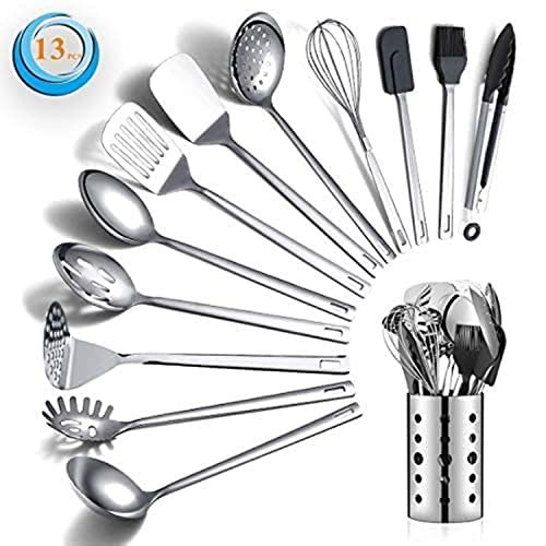 Stainless Steel Kitchen Tool Set: Durable, Heat-Resistant Essentials for Cooking 3 stainless steel kitchen tool set