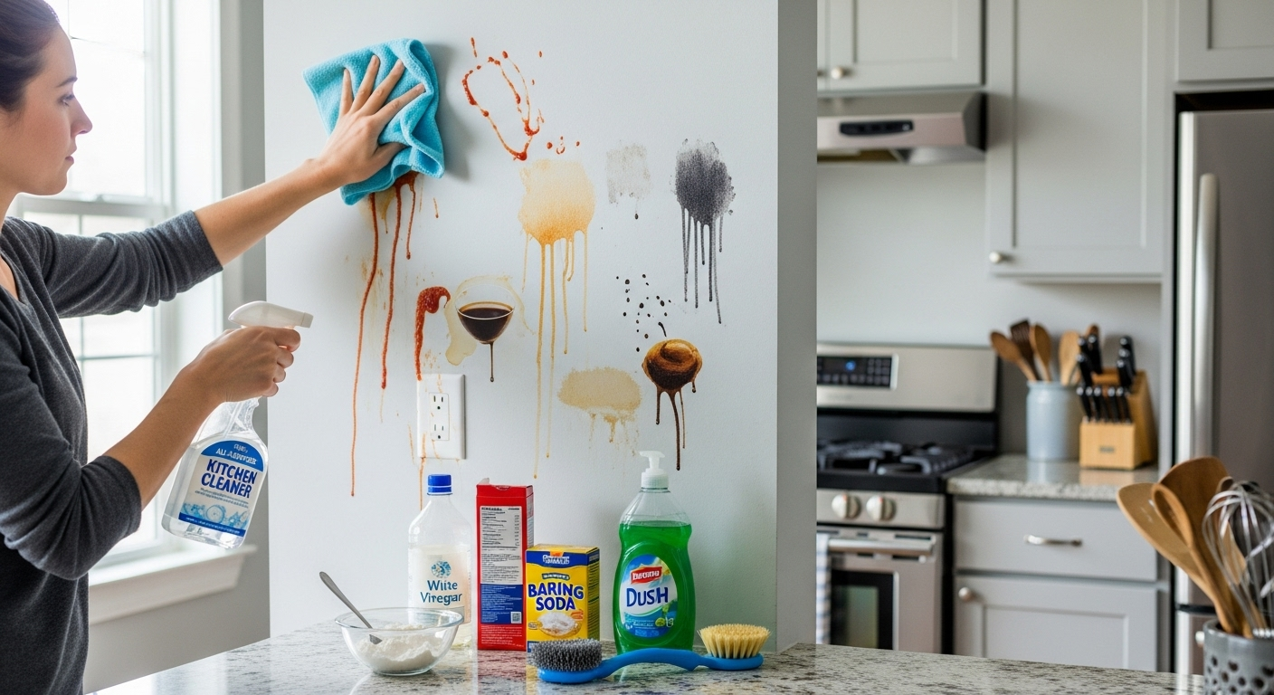 stains on kitchen walls what to use