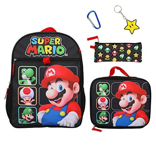 Super Mario Backpack With Lunch Box Set: Perfect School Gear for Kids 1 super mario backpack with lunch