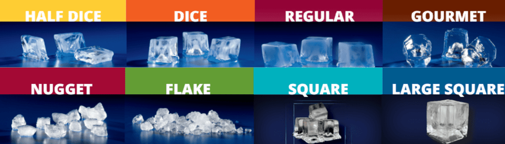 types of ice from ice makers