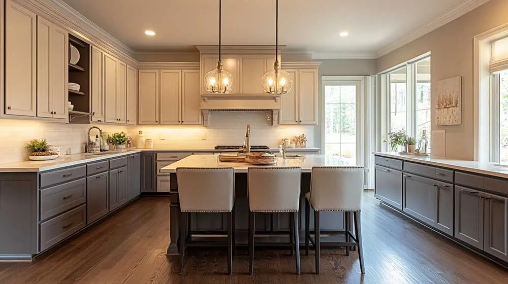 what color walls go with gray kitchen cabinets