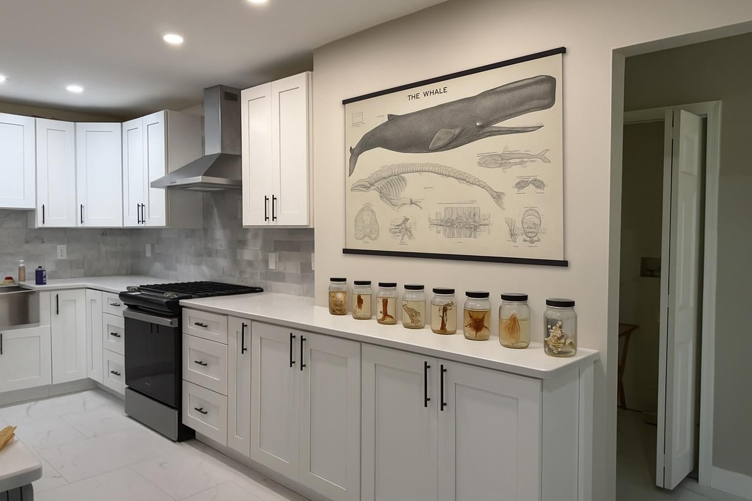 what to put on a blank wall in kitchen