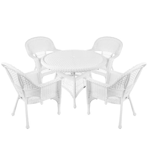 White Wicker Outdoor Dining Set: Stylish Comfort for Your Patio Space 9 white wicker outdoor dining set
