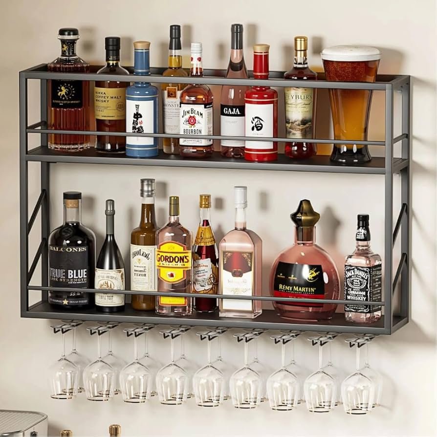 wine and wine glass rack