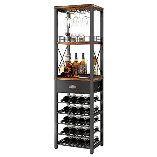 Wine Rack With Wine Glass Storage: Stylish & Functional Home Bar Solution 5 wine rack with wine glass storage