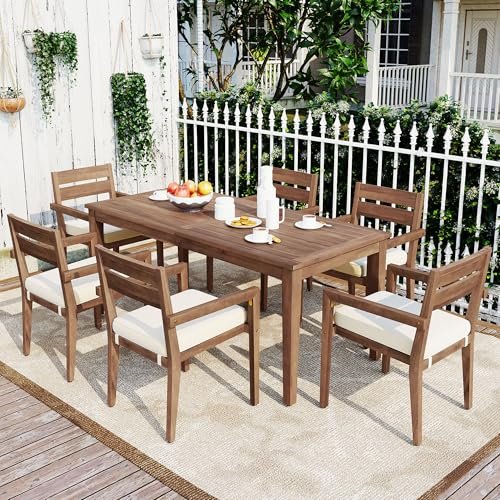 Wood Outdoor Dining Table And Chairs: Stylish Sets for Backyard Comfort 9 wood outdoor dining table and chairs