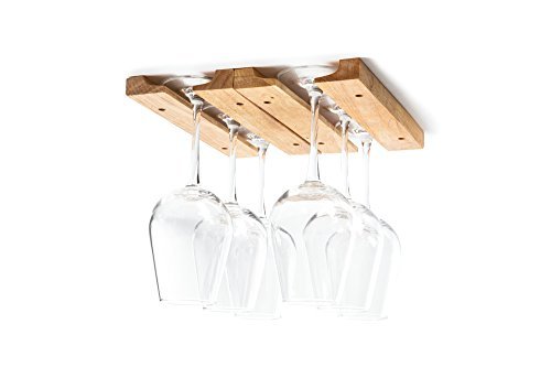 Wood Under Cabinet Wine Glass Rack: Stylish Storage for Your Stemware 19 wood under cabinet wine glass rack