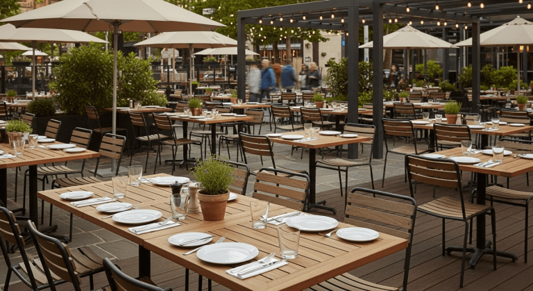 Commercial Outdoor Dining Tables: Stylish Durability for Every Space 5 Commercial Outdoor Dining Tables